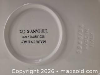 MaxSold Auction: Tiffany & Co. Porcelain Basket-Style Platter with Fabric Pouch - Toronto (Ontario, Canada) PARTNER MANAGED Reseller Online Auction - Queen Street West.