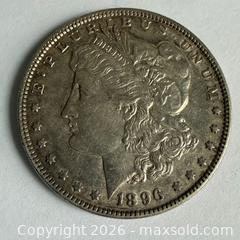 MaxSold Auction: 1896 US Morgan Sliver Dollar  - Toronto (Ontario, Canada) SELLER MANAGED Reseller Online Auction -  Crouse Road (STORAGE)