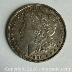 MaxSold Auction: 1896 US Morgan Sliver Dollar  - Toronto (Ontario, Canada) SELLER MANAGED Reseller Online Auction -  Crouse Road (STORAGE)