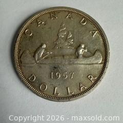 MaxSold Auction: 1957 Canadian 80% Sliver Dollar — Queen Elizabeth II - Toronto (Ontario, Canada) SELLER MANAGED Reseller Online Auction -  Crouse Road (STORAGE)