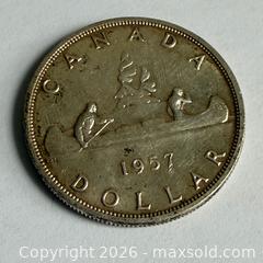 MaxSold Auction: 1957 Canadian 80% Sliver Dollar — Queen Elizabeth II - Toronto (Ontario, Canada) SELLER MANAGED Reseller Online Auction -  Crouse Road (STORAGE)