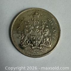 MaxSold Auction: 1965 Canadian Sliver 50 Cents — Queen Elizabeth II  - Toronto (Ontario, Canada) SELLER MANAGED Reseller Online Auction -  Crouse Road (STORAGE)