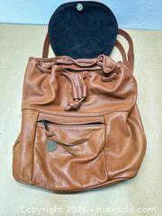 MaxSold Auction: Leather Backpack The Ahwahnee Yosemite  - San Jose (California, USA) SELLER MANAGED Downsizing Online Auction - Lincoln Avenue