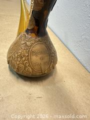 MaxSold Auction: Spanish Glass Decorative Bottle with Leather Overlay - San Jose (California, USA) SELLER MANAGED Downsizing Online Auction - Lincoln Avenue