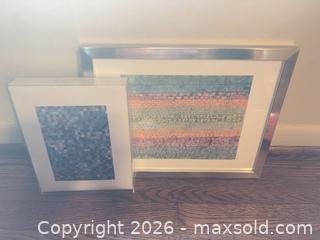 MaxSold Auction: 2 Framed abstract Art pieces - Houston (Texas, USA) SELLER MANAGED Downsizing Online Auction - Coleridge Street