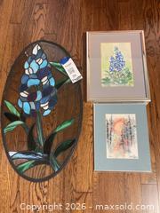 MaxSold Auction: Bluebonnets Art, stained glass and framed art - Houston (Texas, USA) SELLER MANAGED Downsizing Online Auction - Coleridge Street