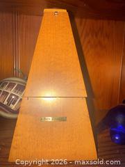 MaxSold Auction: Seth Thomas Metronome, blue paper weight, Christmas ornament - Houston (Texas, USA) SELLER MANAGED Downsizing Online Auction - Coleridge Street