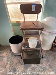 MaxSold Auction: Vintage Chair and Metal Box - Houston (Texas, USA) SELLER MANAGED Downsizing Online Auction - Coleridge Street