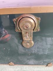MaxSold Auction: Vintage Metal Green Trunk  - Houston (Texas, USA) SELLER MANAGED Downsizing Online Auction - Coleridge Street