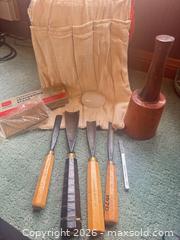 MaxSold Auction: Vintage Wood  Carver Tools and Apron - Houston (Texas, USA) SELLER MANAGED Downsizing Online Auction - Coleridge Street
