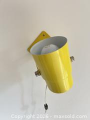 MaxSold Auction: Pair of Yellow & White Plug-In Metal Wall Sconces - Cary (North Carolina, USA) PARTNER MANAGED Downsizing Online Auction - Magerton Court