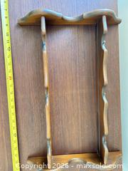 MaxSold Auction: Wall-Mounted Wooden Spoon Rack with Assortment of Souvenir Spoons - Cary (North Carolina, USA) PARTNER MANAGED Downsizing Online Auction - Magerton Court