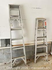 MaxSold Auction: Wards / Montgomery Ward Aluminum Folding Ladder, 7.5 ft (Lot of 2) - Cary (North Carolina, USA) PARTNER MANAGED Downsizing Online Auction - Magerton Court