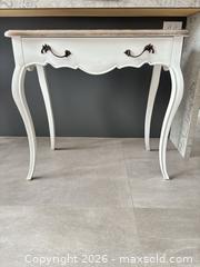 MaxSold Auction: French Provincial White Painted Console Table with Drawer - Toronto (Ontario, Canada) SELLER MANAGED Downsizing Online Auction - Winners Circle