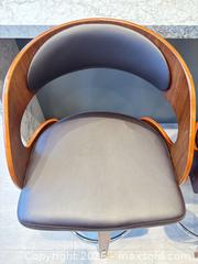 MaxSold Auction: Wood Bar Stool Set of 2 with Chrome Accents - Toronto (Ontario, Canada) SELLER MANAGED Downsizing Online Auction - Winners Circle