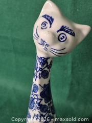 MaxSold Auction: Blue and White Ceramic Cat Statue - Oshawa (Ontario, Canada) SELLER MANAGED Commercial Liquidation Online Auction - Bond Street West (STORAGE)