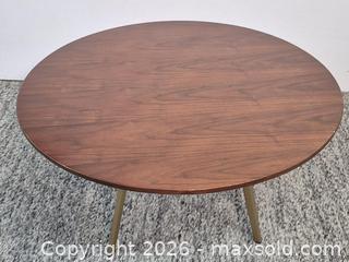 MaxSold Auction: Round Teak Coffee Table - Oshawa (Ontario, Canada) SELLER MANAGED Commercial Liquidation Online Auction - Bond Street West (STORAGE)