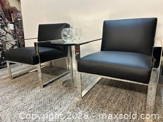 MaxSold Auction: Two leatherette Fairmont Accent Chairs - Oshawa (Ontario, Canada) SELLER MANAGED Commercial Liquidation Online Auction - Bond Street West (STORAGE)