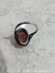 MaxSold Auction: Sterling Silver Amber Ring, Vintage Style, Medium (7-8) - Trent Hills (Ontario, Canada) SELLER MANAGED Reseller Online Auction - Industrial Drive