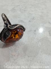MaxSold Auction: Sterling Silver Amber Ring, Vintage Style, Medium (7-8) - Trent Hills (Ontario, Canada) SELLER MANAGED Reseller Online Auction - Industrial Drive