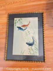 MaxSold Auction: Framed Koi Fish Art Print, Gold Gilt Frame, Approx. 18 x 23 in - Smiths Falls (Ontario, Canada) SELLER MANAGED Downsizing Online Auction - Salmon Side Road