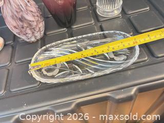 MaxSold Auction: Hand-Blown Art Glass Pitcher & Multiple Vases with Tray, 10–15 in - Smiths Falls (Ontario, Canada) SELLER MANAGED Downsizing Online Auction - Salmon Side Road