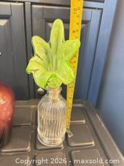 MaxSold Auction: Hand-Blown Art Glass Pitcher & Multiple Vases with Tray, 10–15 in - Smiths Falls (Ontario, Canada) SELLER MANAGED Downsizing Online Auction - Salmon Side Road