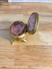 MaxSold Auction: Pair of Hinged Shell and Gold-Tone Metal Trinket/Pendant Boxes - Smiths Falls (Ontario, Canada) SELLER MANAGED Downsizing Online Auction - Salmon Side Road