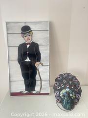 MaxSold Auction: Charlie Chaplin Stained Glass Window and peacock lamp - Strathroy-Caradoc (Ontario, Canada) SELLER MANAGED Estate Sale Online Auction - Claire Court