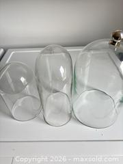 MaxSold Auction: Lot of 5 Glass Cloches with Antique Metal Pedestals - Strathroy-Caradoc (Ontario, Canada) SELLER MANAGED Estate Sale Online Auction - Claire Court