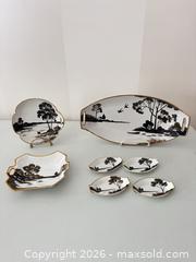 MaxSold Auction: Nippon Hand-Painted Serving Tray Set - 7-Piece Set - Strathroy-Caradoc (Ontario, Canada) SELLER MANAGED Estate Sale Online Auction - Claire Court