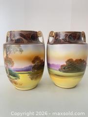 MaxSold Auction: Pair of Hand Painted Nippon Porcelain Vases - Strathroy-Caradoc (Ontario, Canada) SELLER MANAGED Estate Sale Online Auction - Claire Court