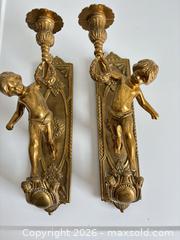 MaxSold Auction: Pair of Italian Gilded Brass Rococo Wall Sconces - Strathroy-Caradoc (Ontario, Canada) SELLER MANAGED Estate Sale Online Auction - Claire Court