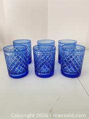 MaxSold Auction: Set of 6 Blue Diamond Lattice Rocks Glass Tumblers - Strathroy-Caradoc (Ontario, Canada) SELLER MANAGED Estate Sale Online Auction - Claire Court