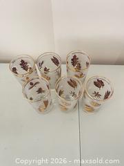 MaxSold Auction: Set of 6 vintage Libbey Golden Foliage frosted glass Highball Tumblers with Gold Leaf - Strathroy-Caradoc (Ontario, Canada) SELLER MANAGED Estate Sale Online Auction - Claire Court