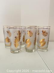 MaxSold Auction: Set of 6 vintage Libbey Golden Foliage frosted glass Highball Tumblers with Gold Leaf - Strathroy-Caradoc (Ontario, Canada) SELLER MANAGED Estate Sale Online Auction - Claire Court