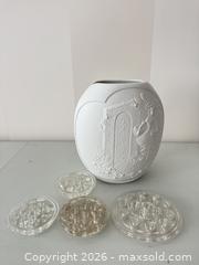 MaxSold Auction: Vintage Kaiser Bisque Porcelain Vase & Flower Frogs - Strathroy-Caradoc (Ontario, Canada) SELLER MANAGED Estate Sale Online Auction - Claire Court