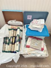 MaxSold Auction: Boxes of Lace, Linens,and Cross Stitch - Novato (California, USA) SELLER MANAGED Estate Sale Online Auction - Nina Drive