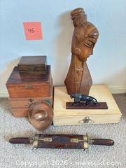 MaxSold Auction: Carved Statuettes, Wooden Boxes, etc.  - Novato (California, USA) SELLER MANAGED Estate Sale Online Auction - Nina Drive