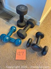 MaxSold Auction: Dumbbells: three pair - Novato (California, USA) SELLER MANAGED Estate Sale Online Auction - Nina Drive