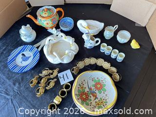 MaxSold Auction: Hand-Painted Blue & White Bird Motif Plate & Bowl - Novato (California, USA) SELLER MANAGED Estate Sale Online Auction - Nina Drive