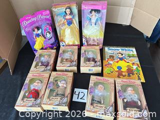 MaxSold Auction: Mattel & Disney Snow White and Seven Dwarfs 11-Piece Doll & Book Lot - Novato (California, USA) SELLER MANAGED Estate Sale Online Auction - Nina Drive