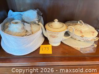 MaxSold Auction: Sango China Tea/Coffee Set, Plus Limoge Covered Dish - Novato (California, USA) SELLER MANAGED Estate Sale Online Auction - Nina Drive