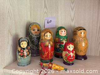 MaxSold Auction: Six Nesting dolls from Russia and USSR - Novato (California, USA) SELLER MANAGED Estate Sale Online Auction - Nina Drive