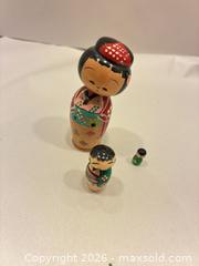 MaxSold Auction: Three tiny wooden dolls - Novato (California, USA) SELLER MANAGED Estate Sale Online Auction - Nina Drive