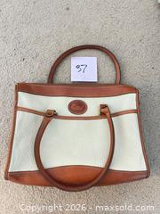MaxSold Auction: Vintage Dooney & Bourke All-Weather Leather Zip-Top Tote - Novato (California, USA) SELLER MANAGED Estate Sale Online Auction - Nina Drive