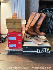 MaxSold Auction: Women’s Frye Leather Boots, Size 10 1/2 - Novato (California, USA) SELLER MANAGED Estate Sale Online Auction - Nina Drive
