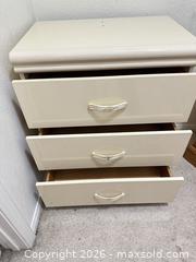 MaxSold Auction: 2 - Off-White 3-Drawer Nightstand with Handles - Las Vegas (Nevada, USA) PARTNER MANAGED Estate Sale Online Auction -  Argent Star Court