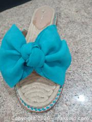 MaxSold Auction: Antonio Melani Turquoise Slide Sandals, Size 7.5 - Las Vegas (Nevada, USA) PARTNER MANAGED Estate Sale Online Auction -  Argent Star Court