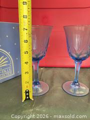 MaxSold Auction: Avon Blue Glass Wine Glasses, Set of 2 - Las Vegas (Nevada, USA) PARTNER MANAGED Estate Sale Online Auction -  Argent Star Court
